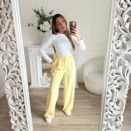 BLAZER MI LONG JAUNE PASTEL