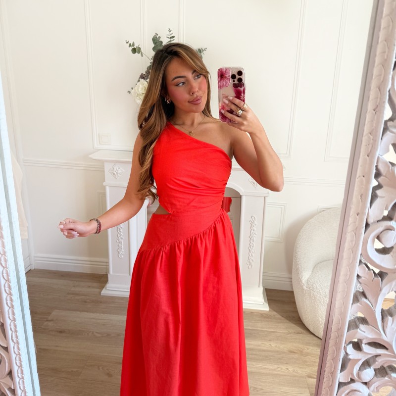 ROBE FENTE MONOMANCHE CORAIL NEON