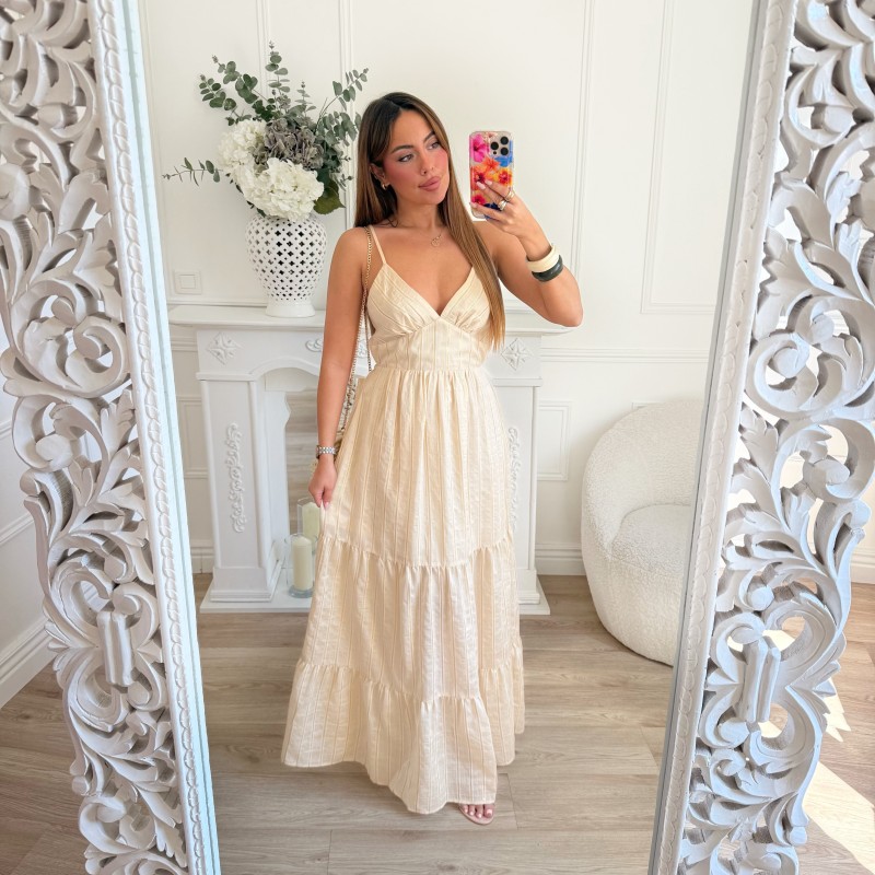 LONGUE ROBE BOHEME NUDE IRISÉE