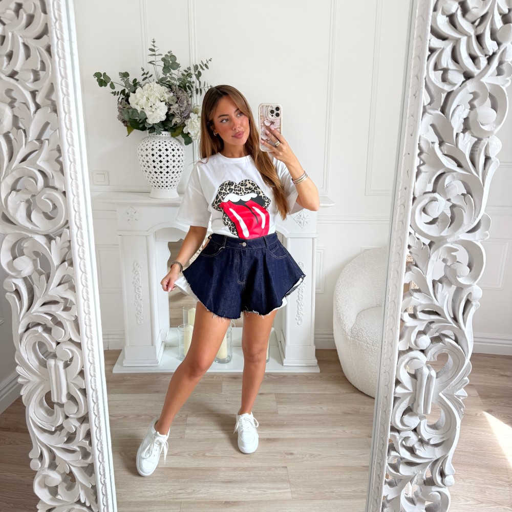 SHORT EN JEAN PEPLUM BRUT SHORT EN JEAN PEPLUM BRUT