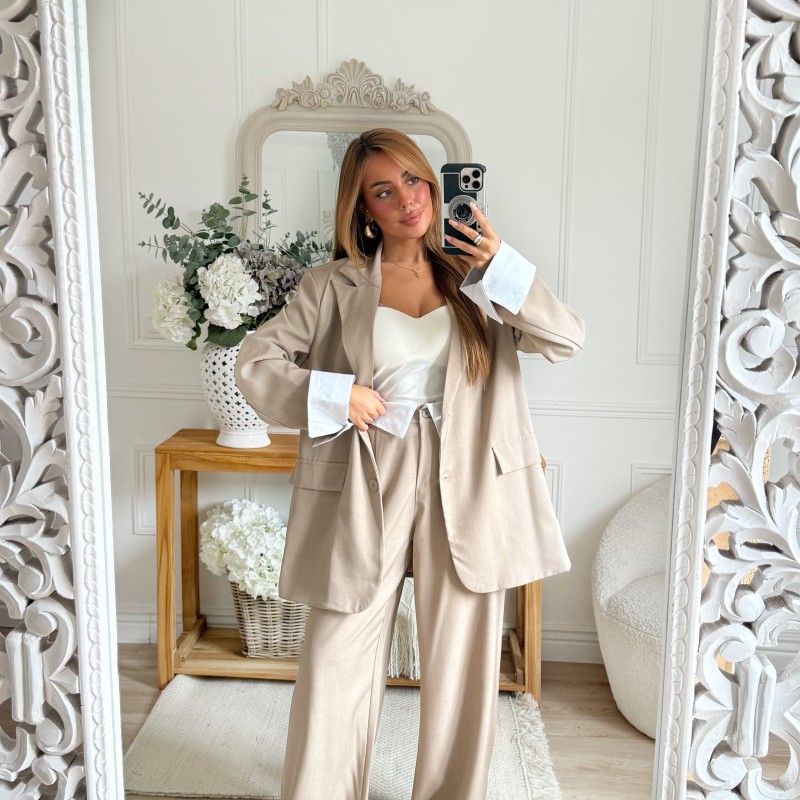 ENSEMBLE SMOKING SPORTSWEAR TAUPE