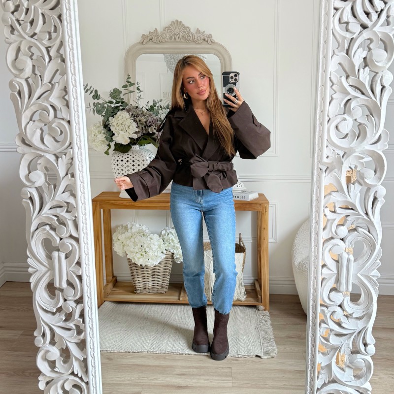 VESTE STYLE TRENCH NOEUD NOEUD