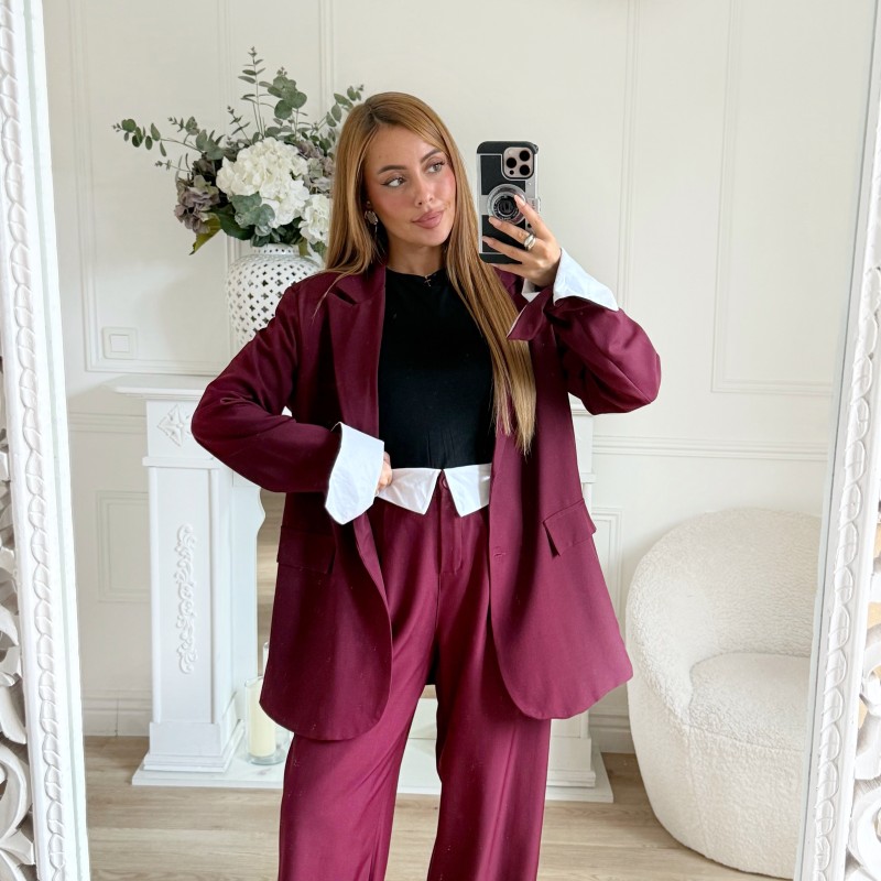 ENSEMBLE SMOKING SPORTSWEAR BORDEAUX
