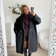 LONG MANTEAU OVERSIZE BLACK LONG MANTEAU OVERSIZE BLACK
