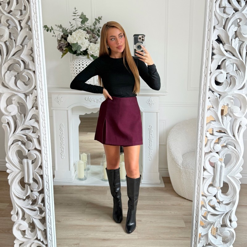 JUPE SHORT PRUNE JUPE SHORT PRUNE