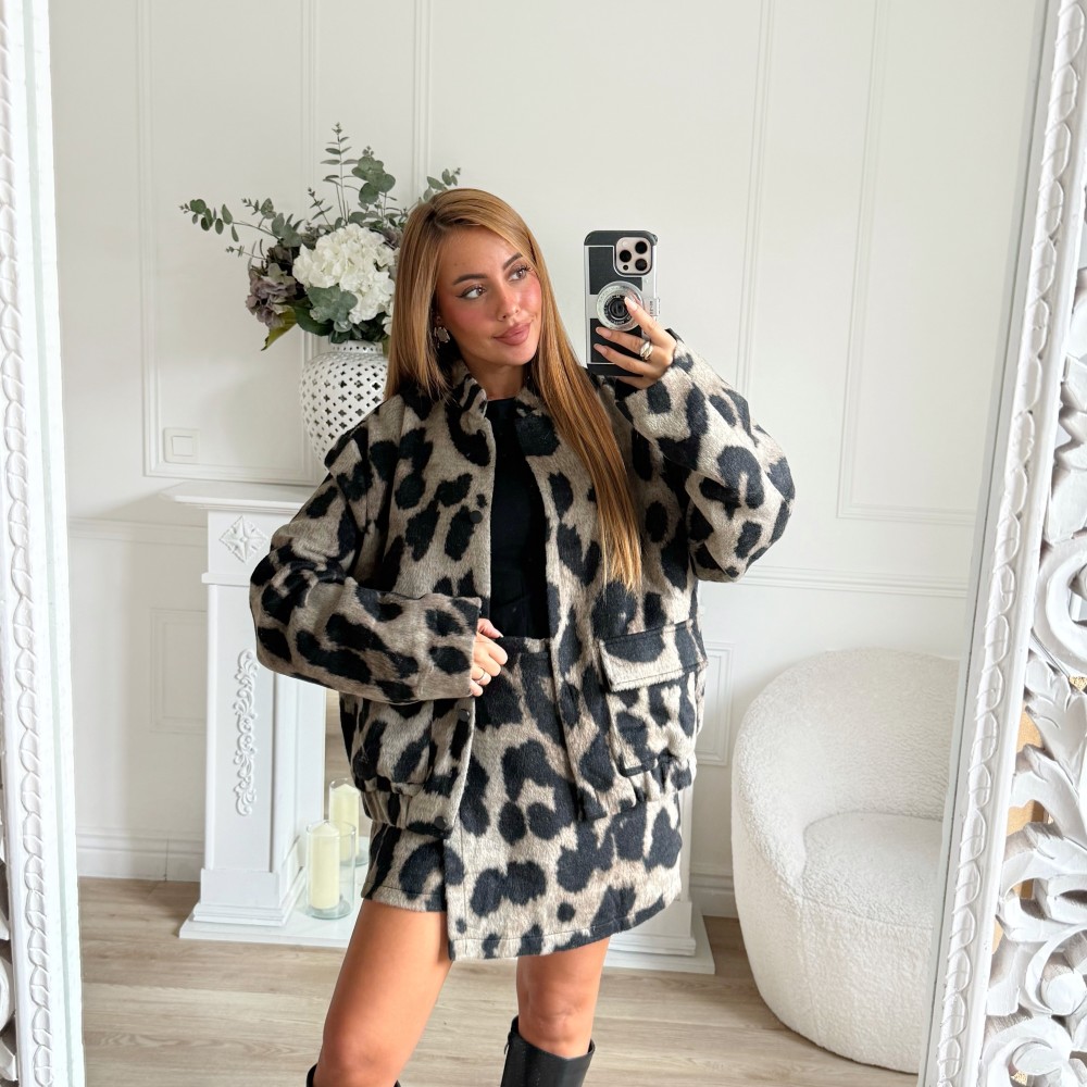 JUPE SHORT LEOPARD JUPE SHORT LEOPARD