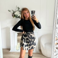 JUPE SHORT LEOPARD JUPE SHORT LEOPARD