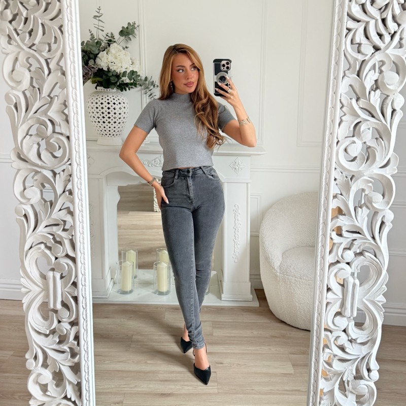 SKINNY GRIS STRETCH