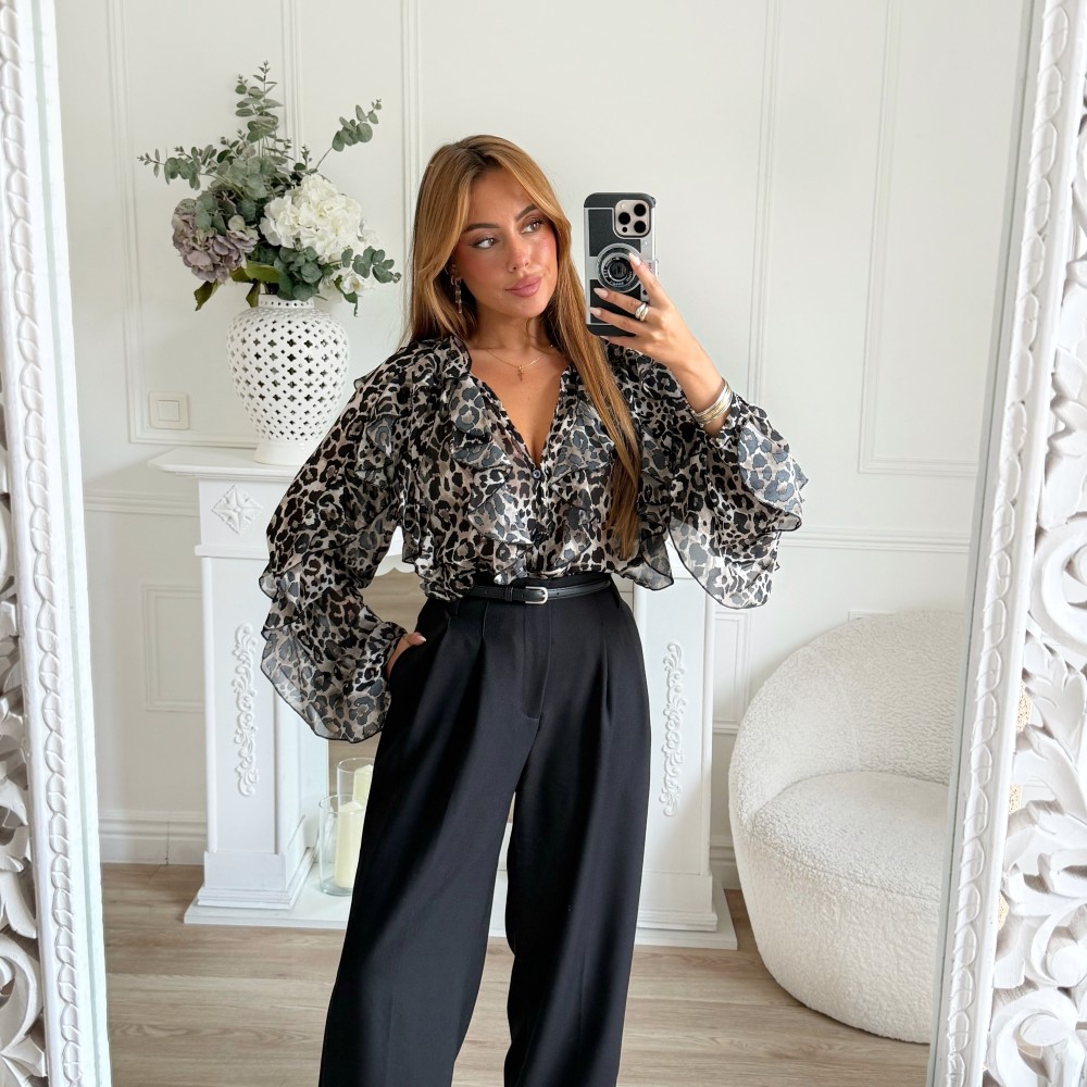 PANTALON TAILLEUR AVEC CEINTURE CUIR