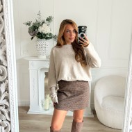 PULL LOOSE BEIGE CHINÉ