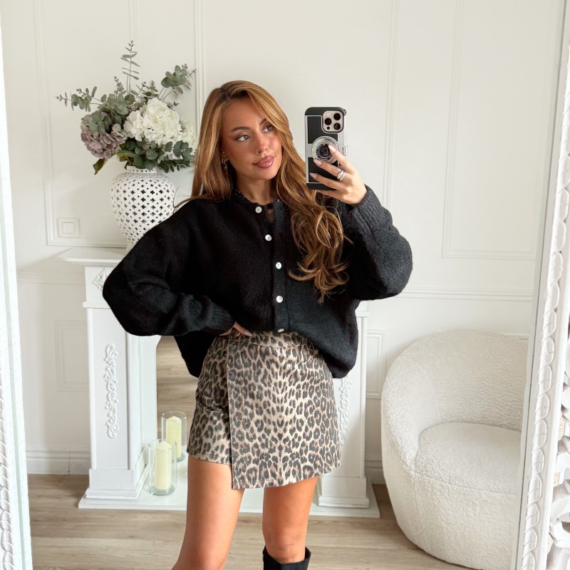 JUPE SHORT LEOPARD JUPE SHORT LEOPARD