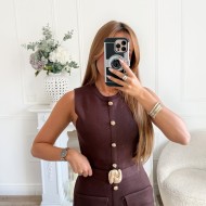 ROBE CHOCO EN MAILLE AVEC CEINTURE