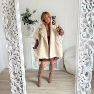 MAXI PONCHO BEIGE