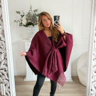 PONCHO NOEUD BURGUNDY