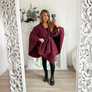 PONCHO NOEUD BURGUNDY