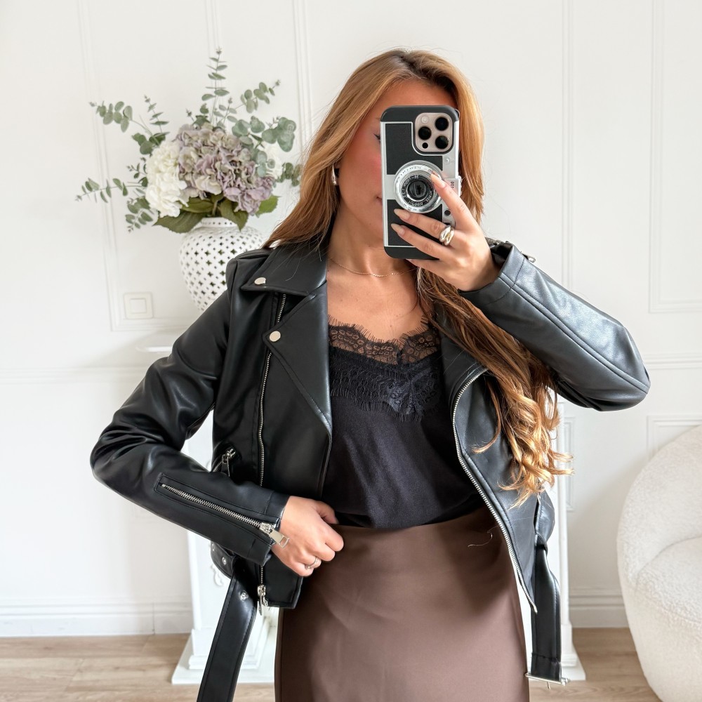 PERFECTO SIMILI CUIR BLACK