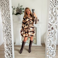 ROBE TIE AND DYE CHOCO CAMEL