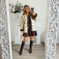 VESTE MOUMOUTE FLEURIE CHOCO