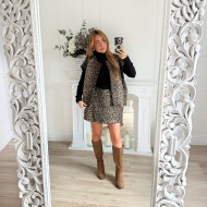 VESTE SANS MANCHE LEOPARD VESTE SANS MANCHE LEOPARD