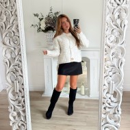 MAXI GILET BEIGE BOUTONS GOLD