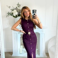 ROBE CEINTURE PRUNE MIA