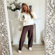 GILET SWEAT FERMETURE BEIGE FLORA