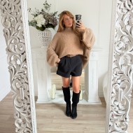 SHORT BLACK AVEC CEINTURE MAEVA