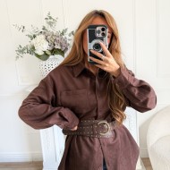 CHEMISE SUEDINE AVEC CEINTURE RANIA