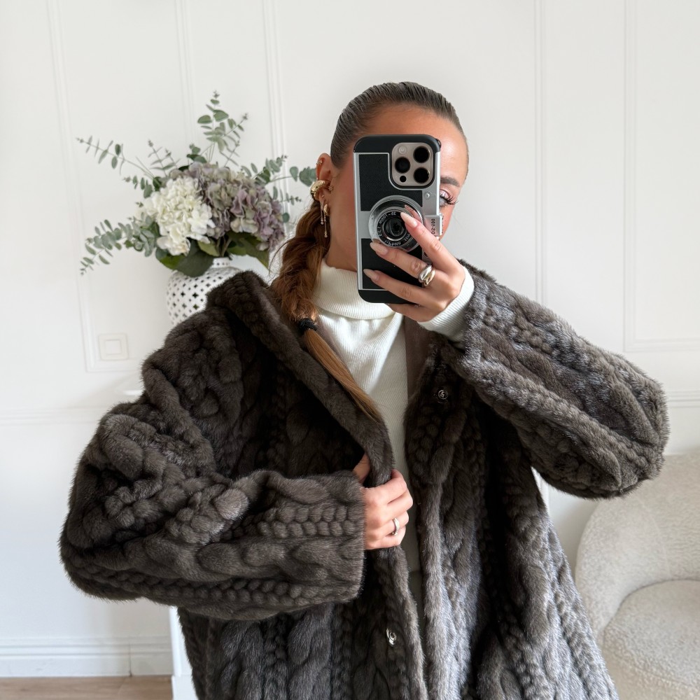 MAXI MANTEAU DOUDOU CHOCO