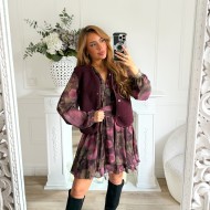 VESTE SANS MANCHE PRUNE