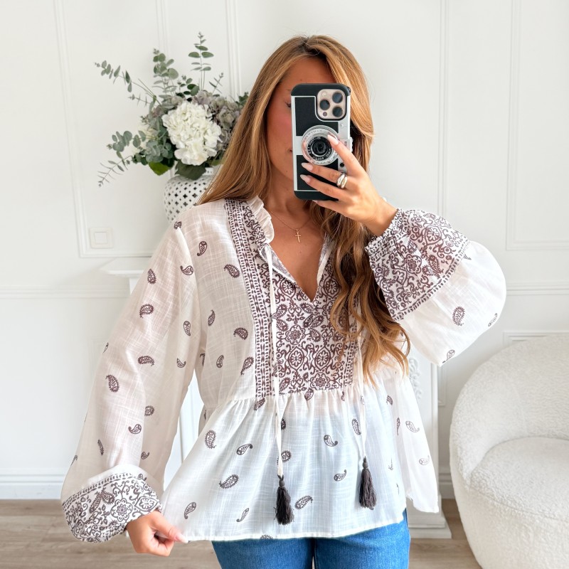 BLOUSE BOHO CHOCO