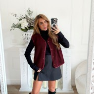 VESTE SANS MANCHE MOUMOUTE BORDEAUX