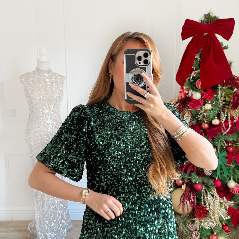 ROBE EMERAUDE SEQUINS ALYSSA