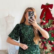 ROBE EMERAUDE SEQUINS ALYSSA