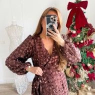 ROBE SEQUINS CHOCO LUDIVINE