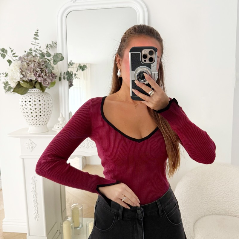 TOP BURGUNDY RACHEL