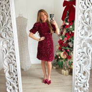 ROBE DOS NU BURGUNDY EMMY