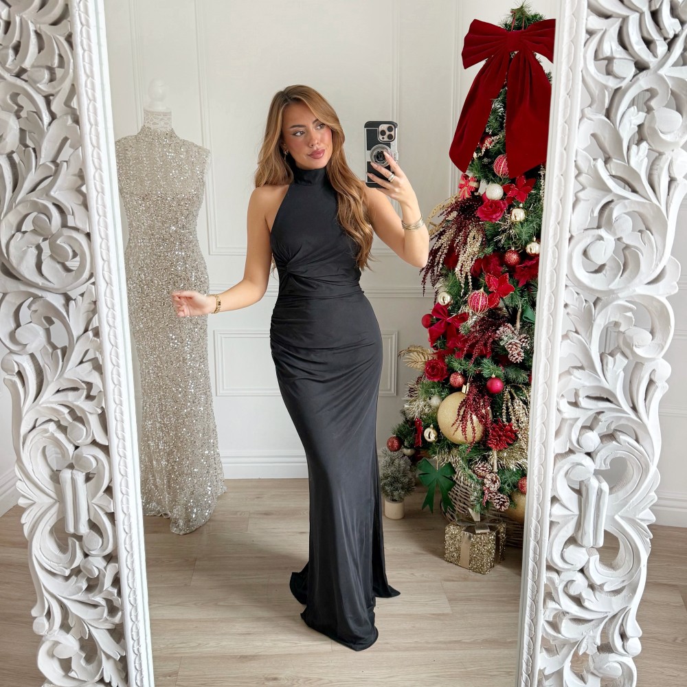 LONGUE ROBE DOS NU BLACK  EMMANUELLE