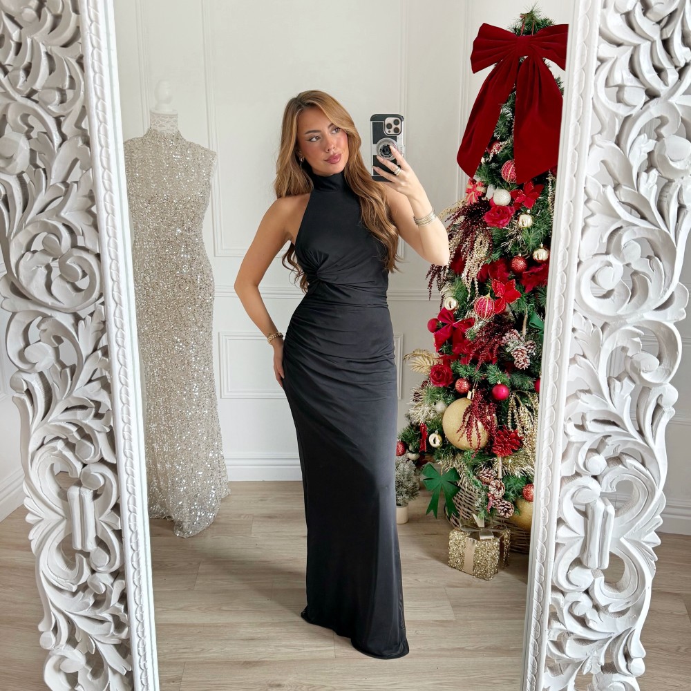 LONGUE ROBE DOS NU BLACK  EMMANUELLE