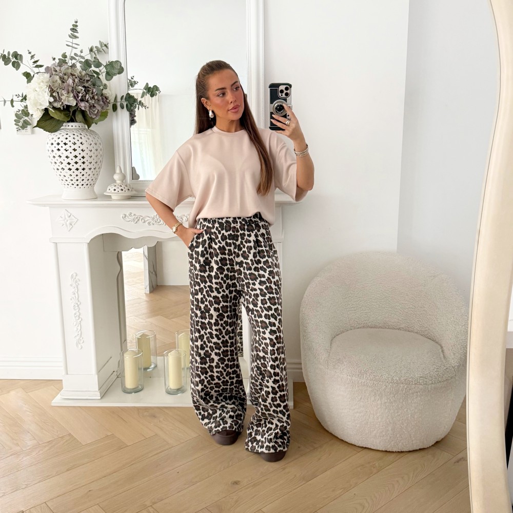 JOGGER AMPLE LEOPARD BEIGE