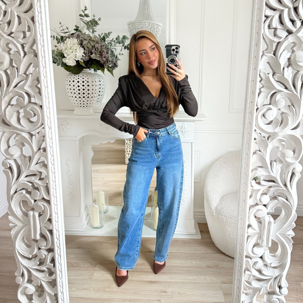 JEAN MOM FIT BRUT COUPE BALLON