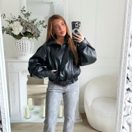 PERFECTO CUIR GRAINÉ BLACK SHARON MODÈLE 2